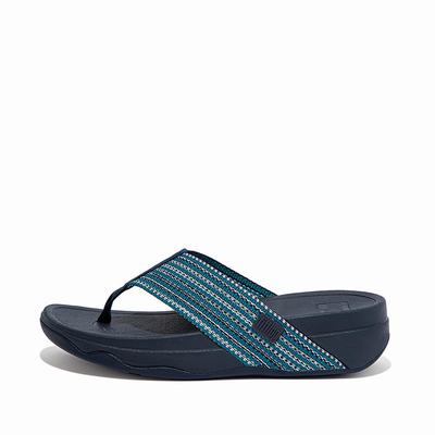 Fitflop Surfa Toe-Post - Sandalen Damen - Blau (NJG487352)